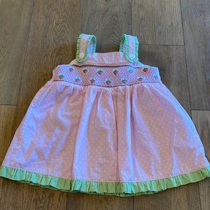 Little Threads Smocked Strawberry Tank - Size 5